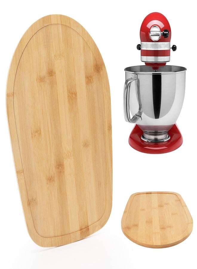COOBL Bamboo Slider for KitchenAid 4.5-5 Qt Tilt Head Stand Mixer,Appliance Sliding Mat, Kitchen Countertop Storage Accessories Mixer Moving Tray Board Attachments - Image 1